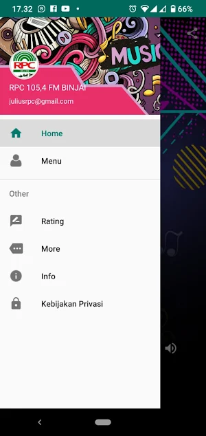 RPC 105,4 FM BINJAI Screenshot 2
