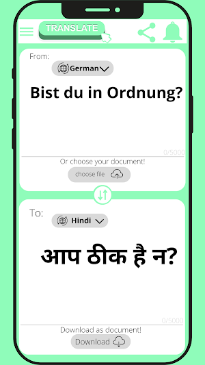 Hindi - German Translator Screenshot 2