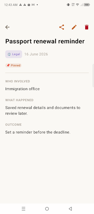 LifeLog Screenshot 2