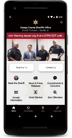 Otsego NY Sheriff's Office Screenshot 0