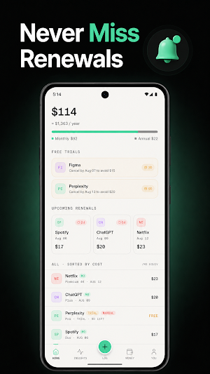Financo: accounts tracker app Screenshot 2