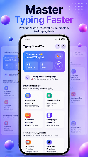 Typing Speed Test & Practice Screenshot 0
