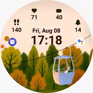 Autumn Day Animated Watch face Screenshot 3