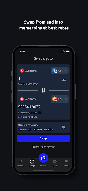 Avalanche Meme Wallet by Verso Screenshot 3