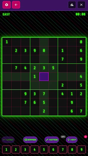 Neon Sudoku — Glow Puzzle Game Screenshot 1