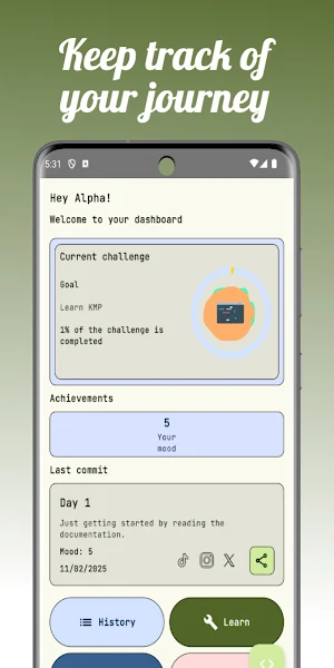 100 days of code tracker Screenshot 0