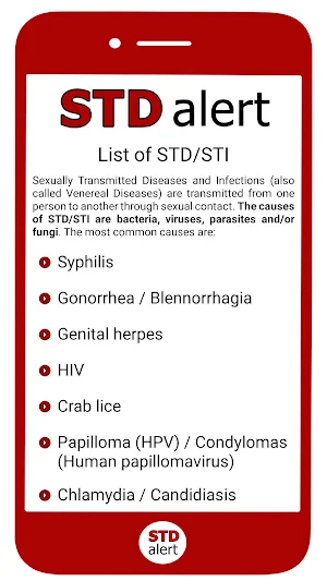STD alert, discreet notice Screenshot 1