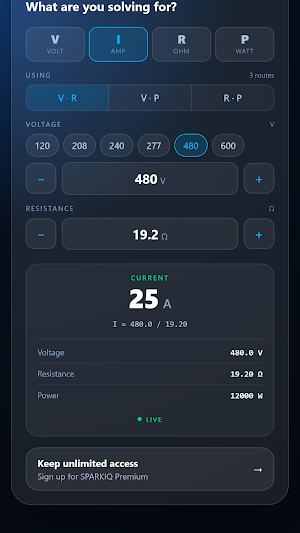 NEC 2026 Electrical Calculator Screenshot 2