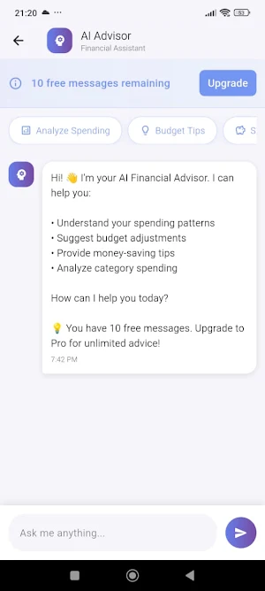 FinTrack - AI Expense Tracker Screenshot 1