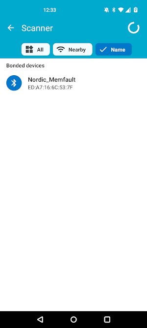 nRF Memfault Screenshot 1