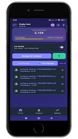 Contact Backup & Restore Cloud Screenshot 2