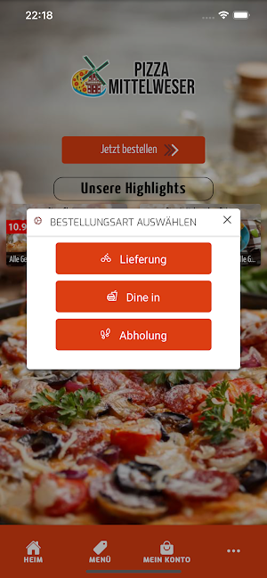 Pizzeria - Mittelweser Screenshot 1