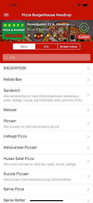 Pizza Burgerhouse Havdrup Screenshot 0