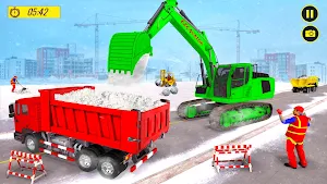 Grand Snow Excavator Games 3D Screenshot 1
