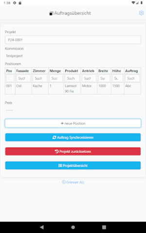 MyGriesser OnSite Screenshot 2
