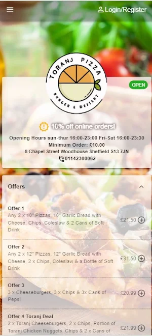 Toranj Pizza Screenshot 0