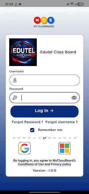 Edutel Class Board Screenshot 1