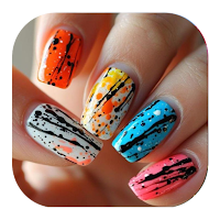 Splatter Paint Nail Art Design