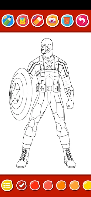 Captain Hero Coloring Screenshot 1