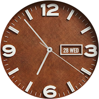 Analog Brown Leather WatchFace