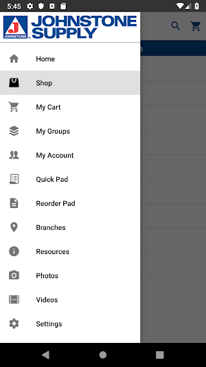 Johnstone Supply OE Touch Screenshot 2