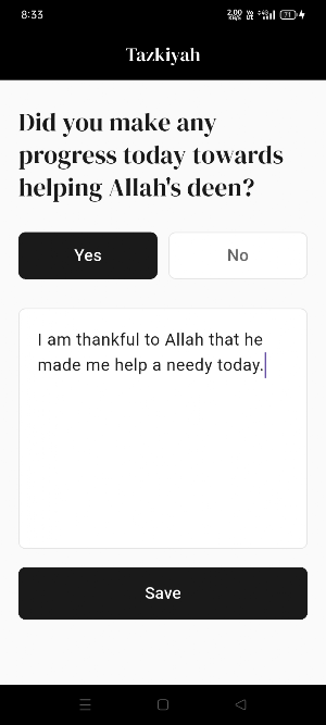Tazkiyah Daily Deen Reflection Screenshot 1