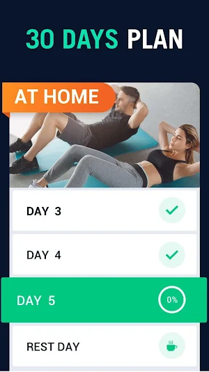 30 Day Fitness Challenge - Workout at Home Screenshot 1