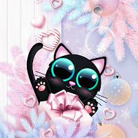 Blue Eye Black Cat - Wallpaper
