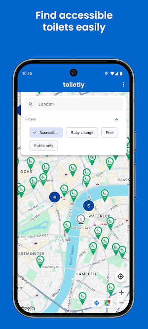 Toiletly: Find Nearby Toilets Screenshot 1