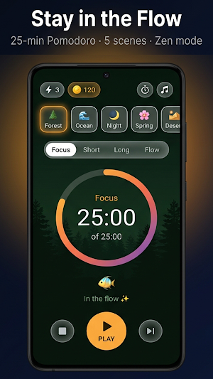 Focus Timer: Pomodoro & Study Screenshot 0