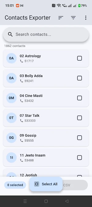 Contact Export App Screenshot 3