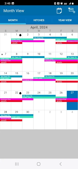 Oilfield Calendar Screenshot 2