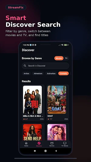 StreamFlix TV Screenshot 1