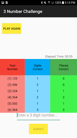 3 Number Challenge Screenshot 2