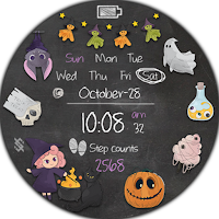 BFF57- Halloween Candy & Witch