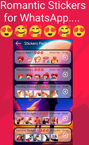 Romantic Couple Love Stickers Screenshot 3