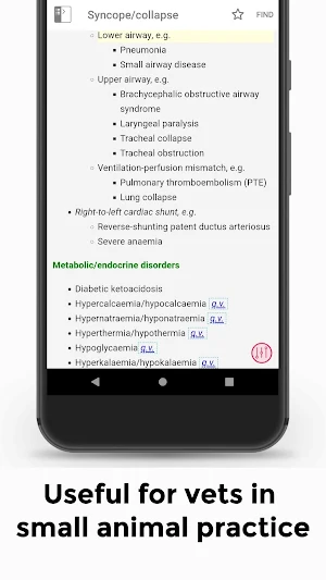 Mobile DDx in Small Animal Veterinary Medicine Screenshot 2