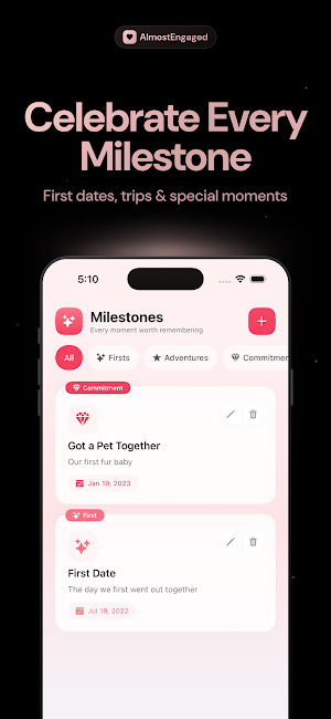 AlmostEngaged - Dating Journal Screenshot 2