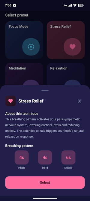 StressFree Breathing Exercises Screenshot 3