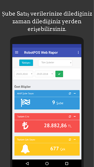 RobotPOS Web Rapor Screenshot 0