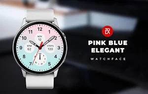 Pink Blue Elegant Watch Face Screenshot 0