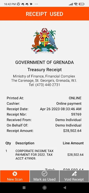 IAmGov Receipt Scanner Screenshot 1