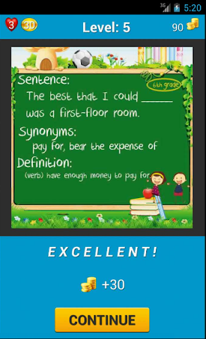 Vocabulary Quiz Screenshot 2