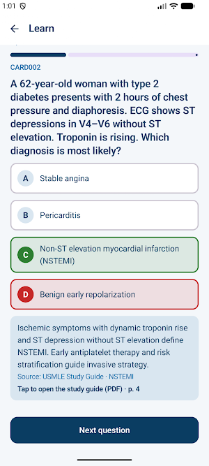 USMLE Prep Step 1 & 2 QBank Screenshot 1