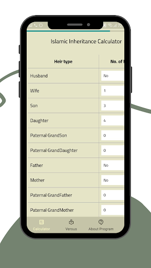 Islamic Inheritance Calculator Screenshot 0