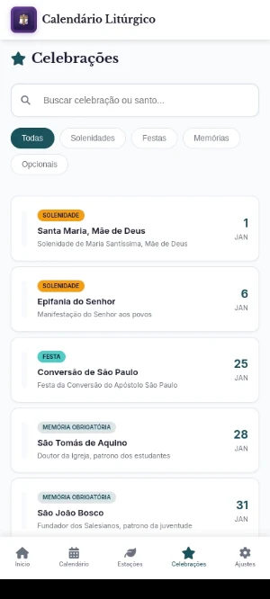 Calendário Litúrgico Screenshot 3