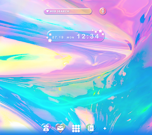 Colorful  Wallpaper Cute Hologram Theme Screenshot 0