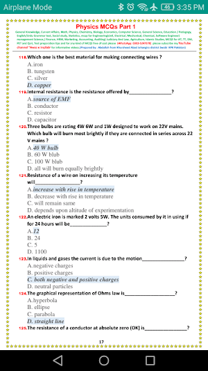 Physics MCQs (offline) Physics MCQs for 9th ,10th Screenshot 3