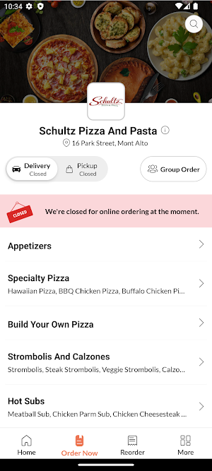 Schultz Pizza And Pasta Screenshot 1