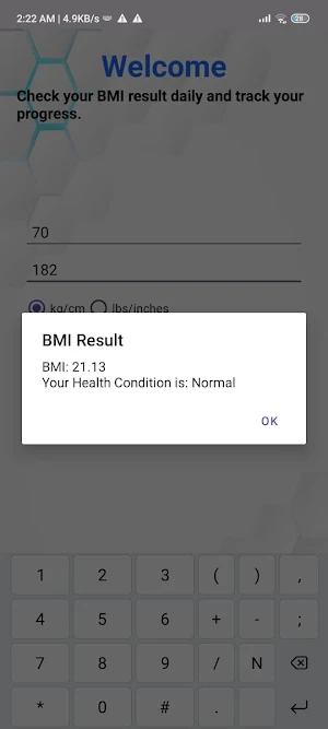 BalanceMe Bmi Calcu Screenshot 1